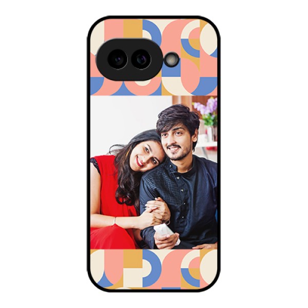 Pixel 9A 5G Custom Glass Phone Case - Semi - Circle Maze Pattern Design