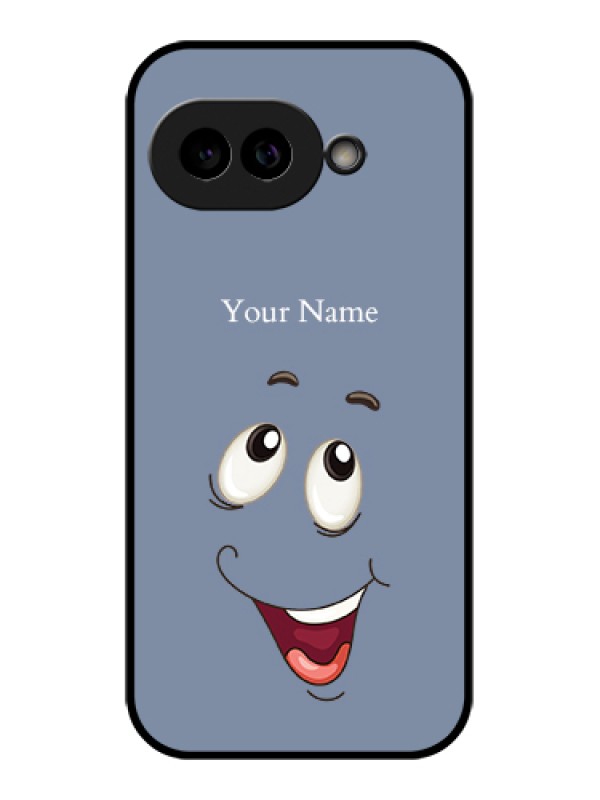 Custom Pixel 9A 5G Custom Glass Phone Case - Laughing Cartoon Face Design