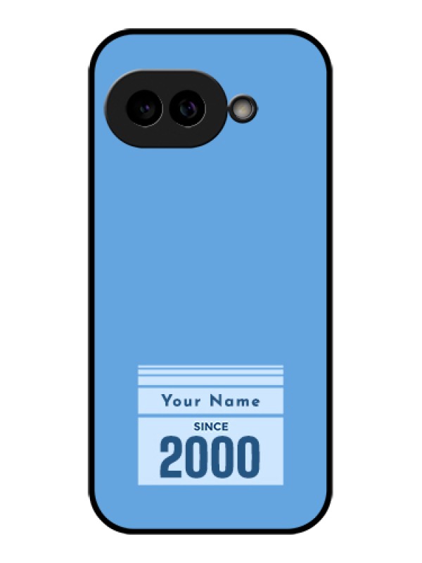 Custom Pixel 9A 5G Custom Glass Phone Case - Custom Year Of Birth Design