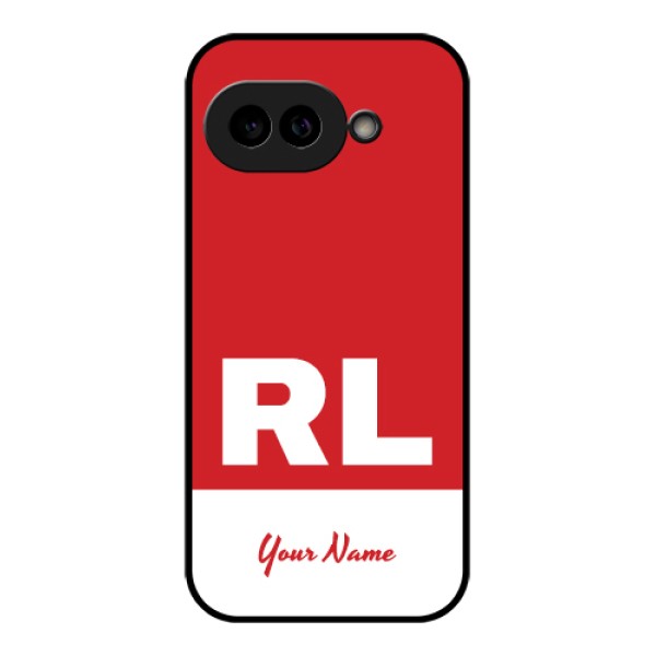 Pixel 9A 5G Custom Glass Phone Case - Dual Tone Custom Text Design