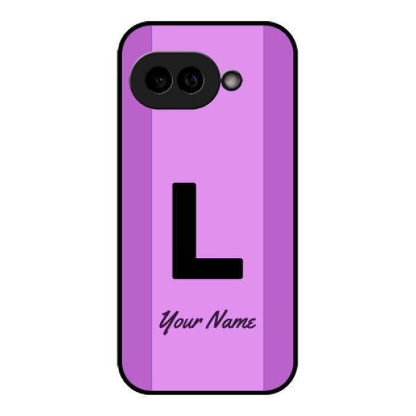 Pixel 9A 5G Custom Glass Phone Case - Tricolor Custom Text Design