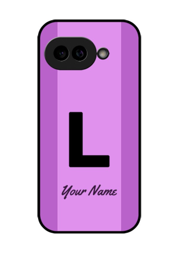 Pixel 9A 5G Custom Glass Phone Case - Tricolor Custom Text Design