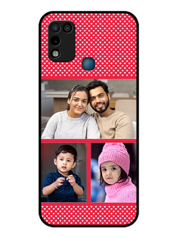 Custom Infinix Hot 10 Play Personalized Glass Phone Case - Bulk Pic Upload Design