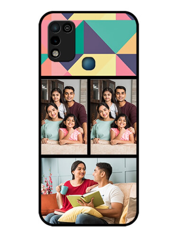 Custom Infinix Hot 10 Play Custom Glass Phone Case - Bulk Pic Upload Design