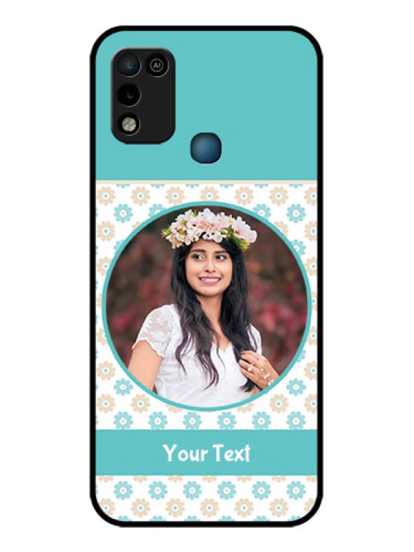 Custom Infinix Hot 10 Play Custom Glass Mobile Case - Beautiful Flowers Design