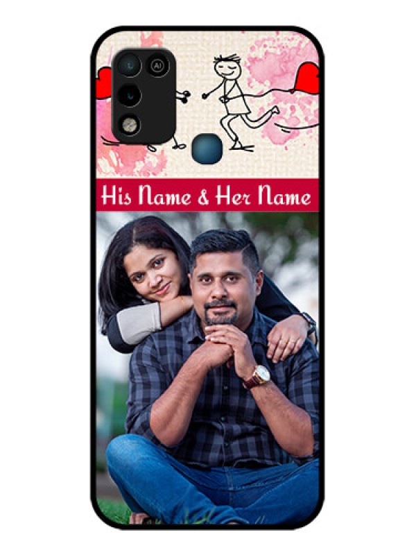 Custom Infinix Hot 10 Play Photo Printing on Glass Case - You and Me Case Design