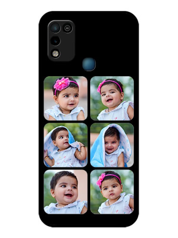 Custom Infinix Hot 10 Play Photo Printing on Glass Case - Multiple Pictures Design