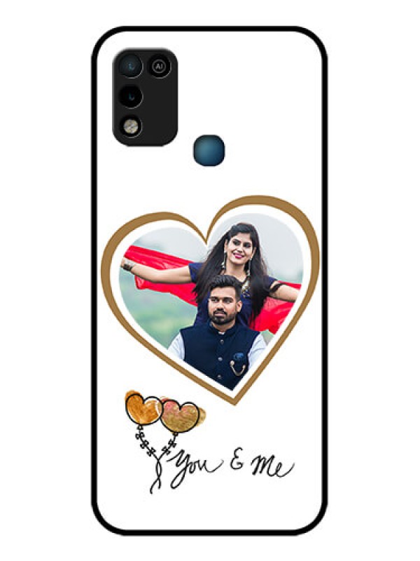Custom Infinix Hot 10 Play Custom Glass Mobile Case - You & Me Design