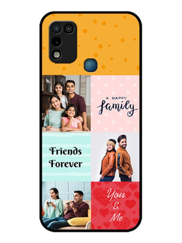 Custom Infinix Hot 10 Play Personalized Glass Phone Case - Images with Quotes Design