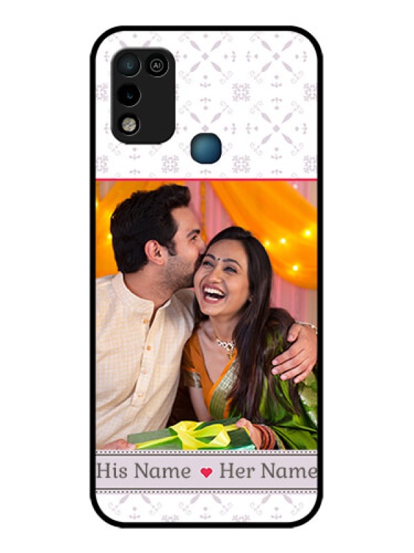 Custom Infinix Hot 10 Play Custom Glass Mobile Case - with Photo and Ethnic Design