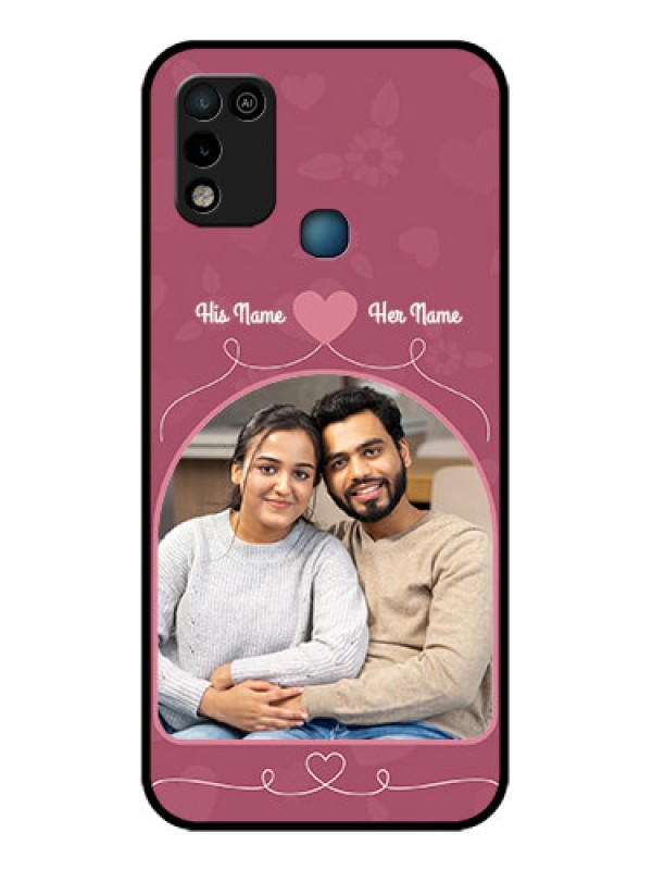 Custom Infinix Hot 10 Play Photo Printing on Glass Case - Love Floral Design
