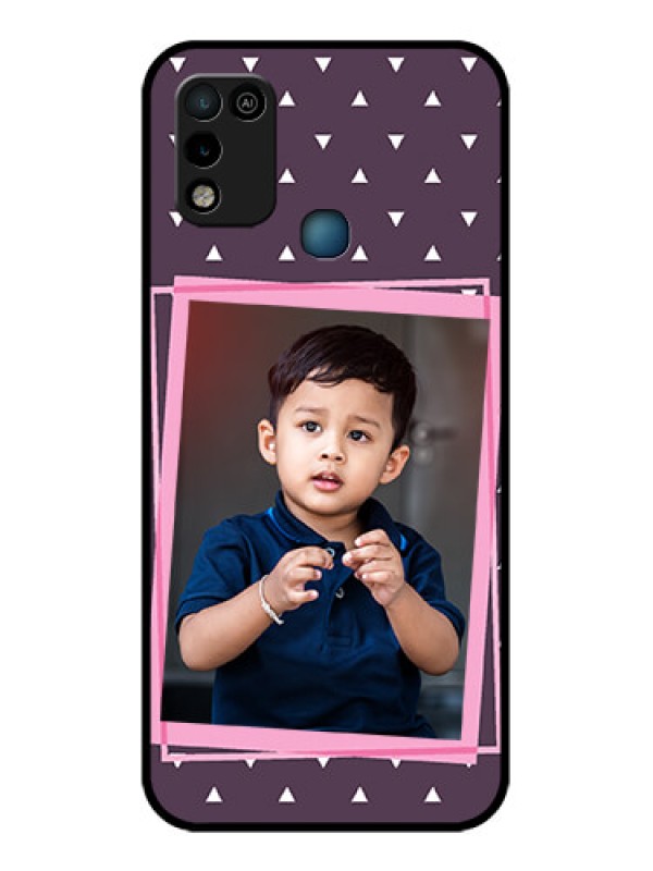 Custom Infinix Hot 10 Play Custom Glass Mobile Case - Triangle Pattern Dotted Design