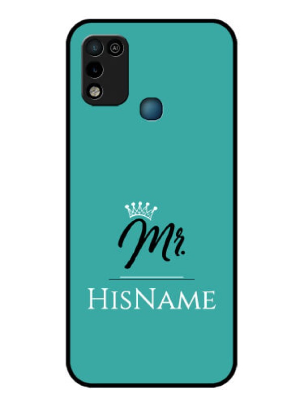 Custom Infinix Hot 10 Play Custom Glass Phone Case Mr with Name