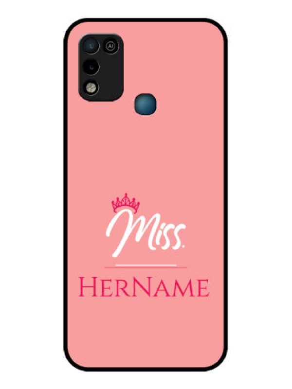 Custom Infinix Hot 10 Play Custom Glass Phone Case Mrs with Name