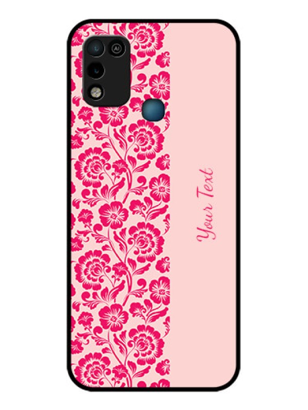 Custom Infinix Hot 10 Play Custom Glass Phone Case - Attractive Floral Pattern Design