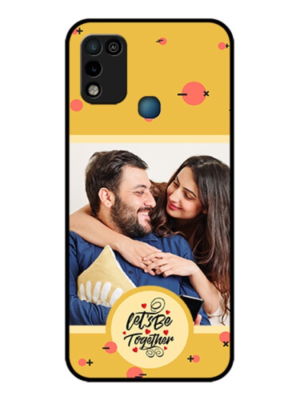 Custom Infinix Hot 10 Play Photo Printing on Glass Case - Lets be Together Design