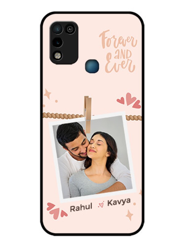 Custom Infinix Hot 10 Play Custom Glass Phone Case - Forever and ever love Design