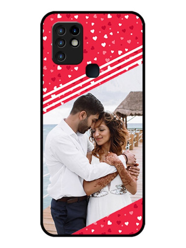 Custom Infinix Hot 10 Custom Glass Mobile Case - Valentines Gift Design