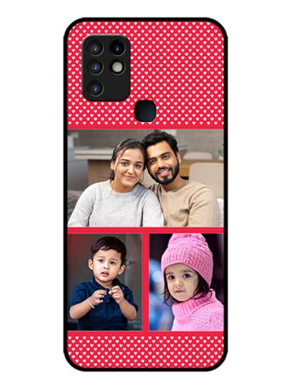 Custom Infinix Hot 10 Personalized Glass Phone Case - Bulk Pic Upload Design