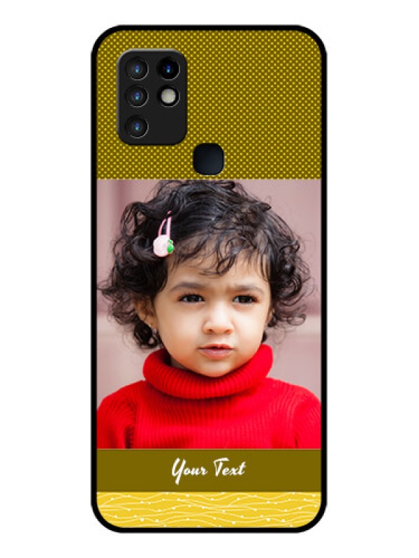 Custom Infinix Hot 10 Custom Glass Phone Case - Simple Green Color Design