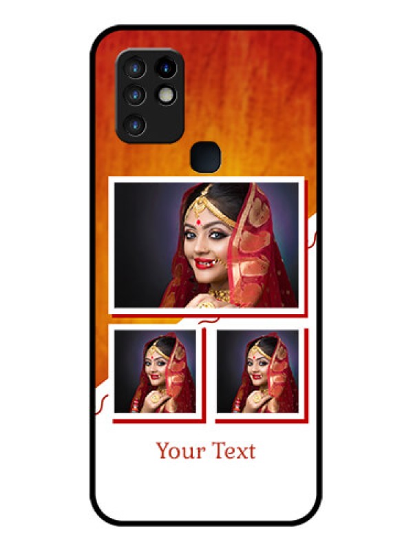 Custom Infinix Hot 10 Custom Glass Phone Case - Wedding Memories Design