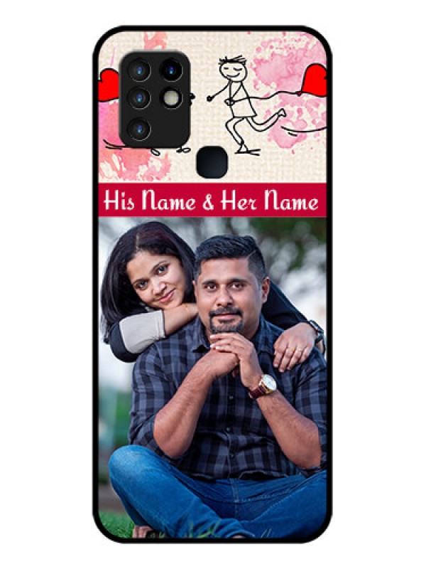 Custom Infinix Hot 10 Photo Printing on Glass Case - You and Me Case Design