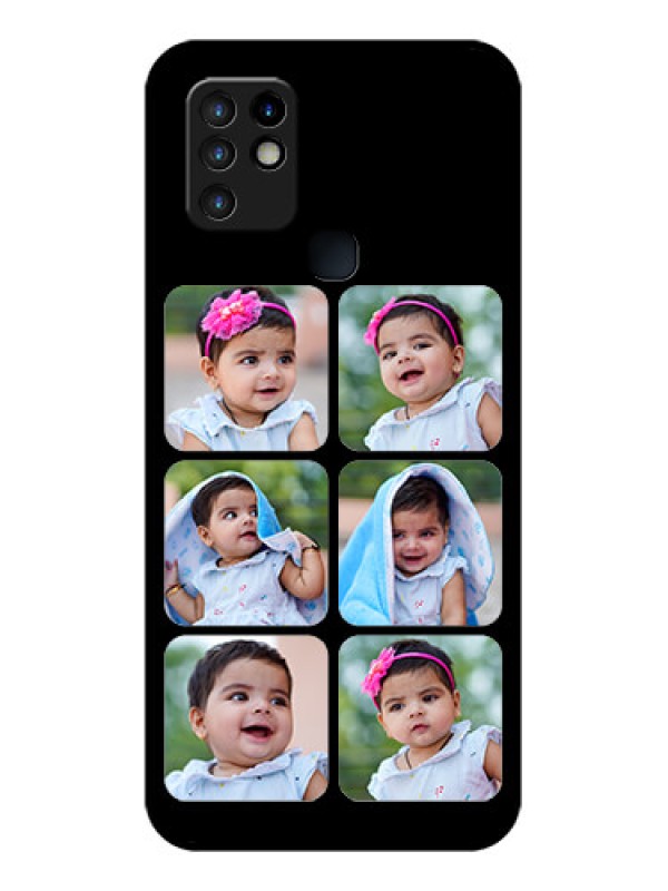 Custom Infinix Hot 10 Photo Printing on Glass Case - Multiple Pictures Design