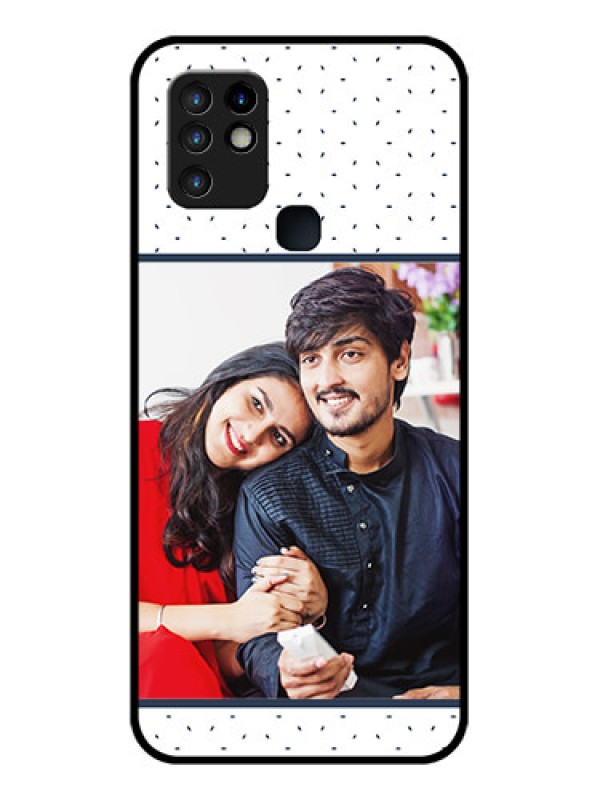 Custom Infinix Hot 10 Personalized Glass Phone Case - Premium Dot Design