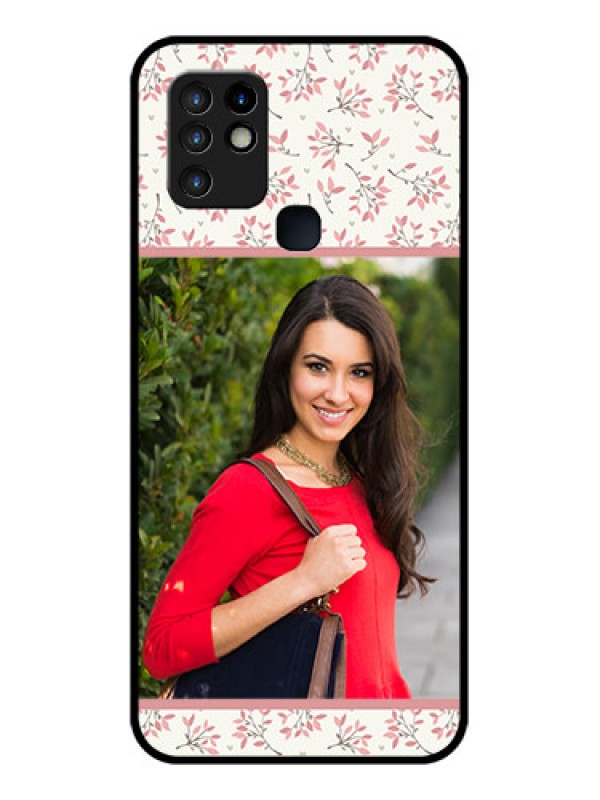 Custom Infinix Hot 10 Custom Glass Phone Case - Premium Floral Design