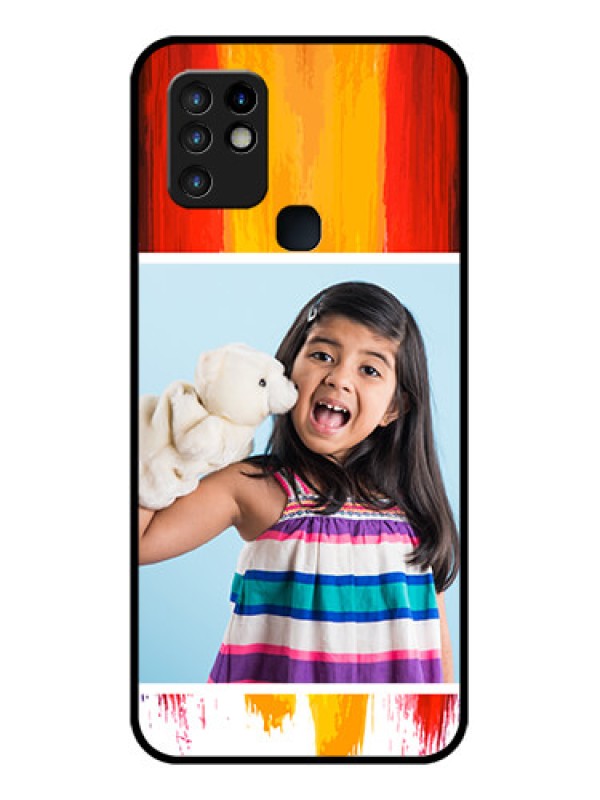 Custom Infinix Hot 10 Personalized Glass Phone Case - Multi Color Design