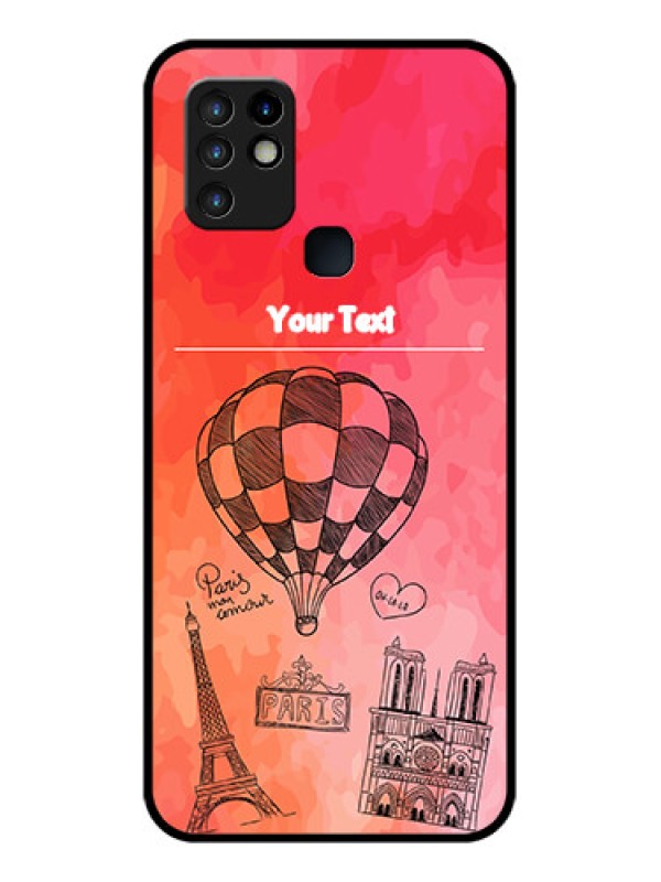 Custom Infinix Hot 10 Custom Glass Phone Case - Paris Theme Design