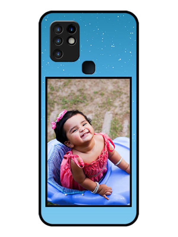 Custom Infinix Hot 10 Custom Glass Mobile Case - Wave Pattern Colorful Design