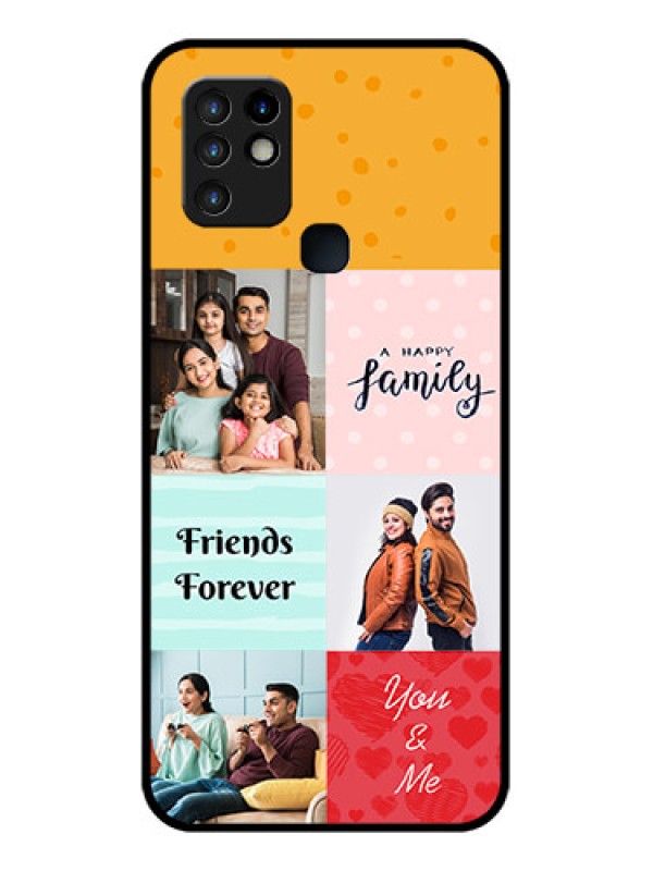 Custom Infinix Hot 10 Personalized Glass Phone Case - Images with Quotes Design