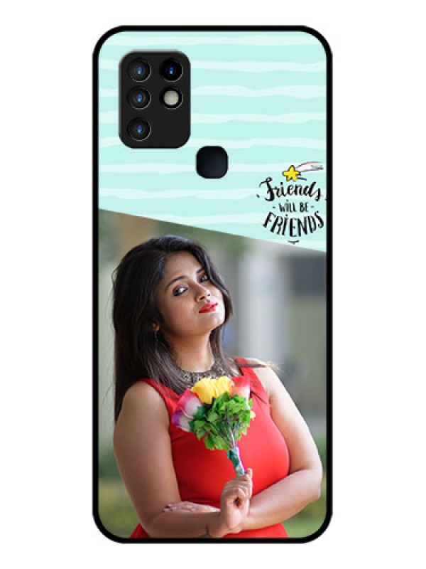 Custom Infinix Hot 10 Custom Glass Phone Case - Friends Picture Icon Design