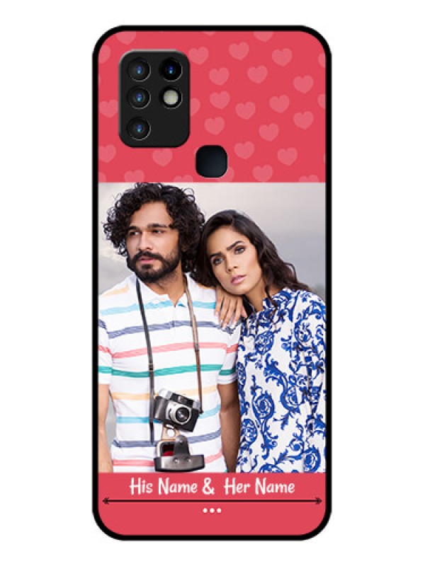 Custom Infinix Hot 10 Photo Printing on Glass Case - Simple Love Design