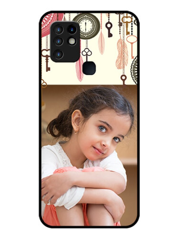 Custom Infinix Hot 10 Custom Glass Mobile Case - Boho Style Design