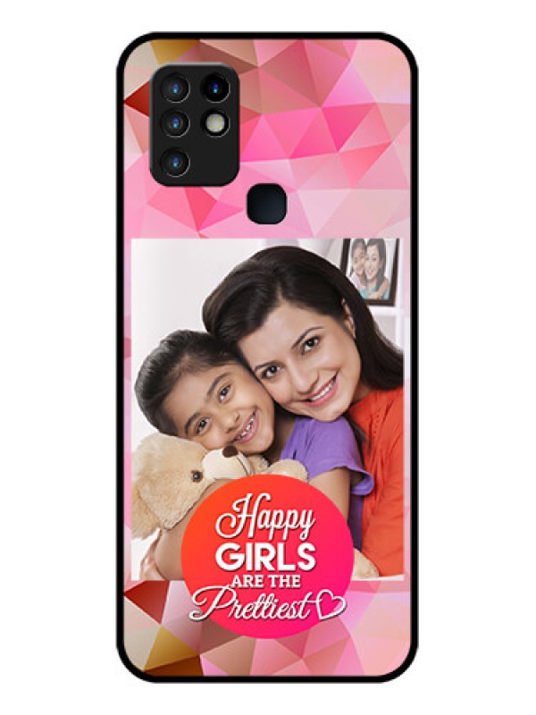 Custom Infinix Hot 10 Photo Printing on Glass Case - Abstract Triangle Design