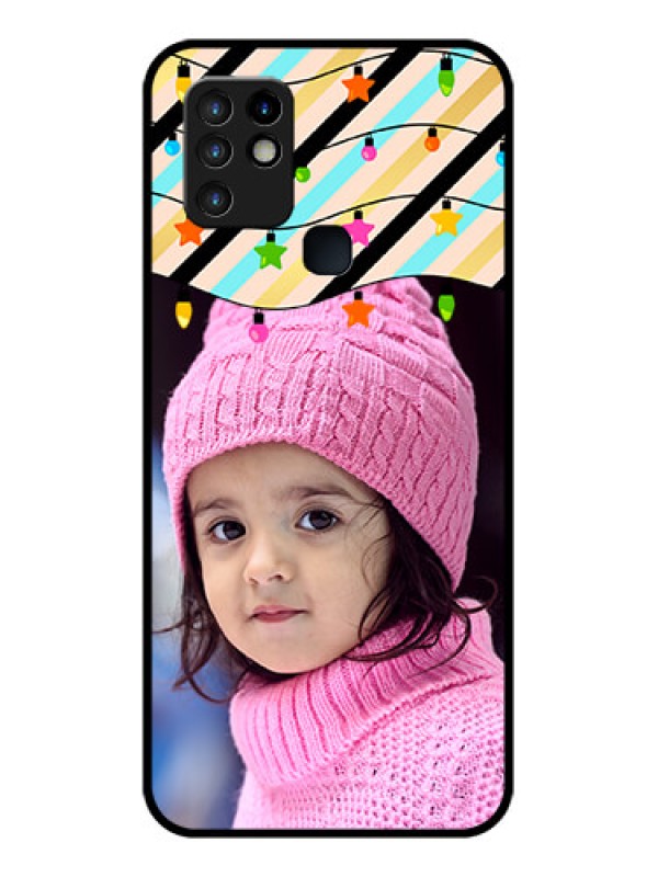 Custom Infinix Hot 10 Custom Glass Mobile Case - Lights Hanging Design