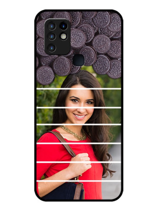 Custom Infinix Hot 10 Custom Glass Phone Case - with Oreo Biscuit Design