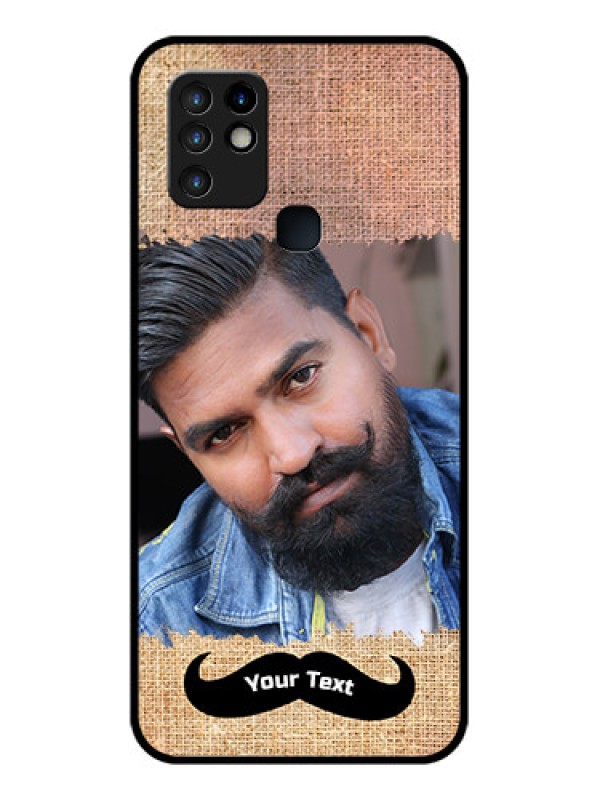 Custom Infinix Hot 10 Personalized Glass Phone Case - with Texture Design