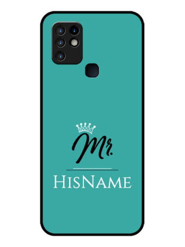 Custom Infinix Hot 10 Custom Glass Phone Case Mr with Name