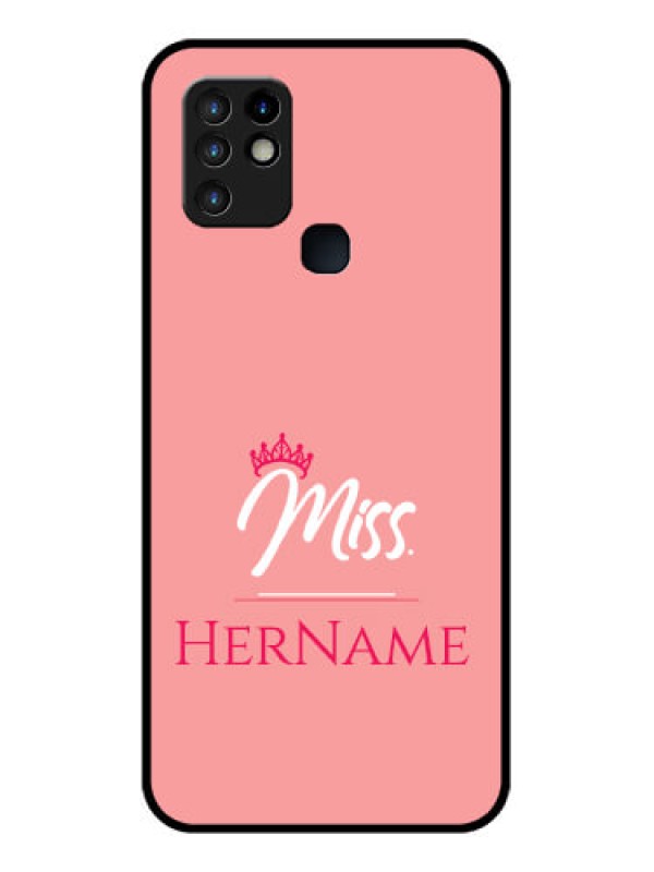 Custom Infinix Hot 10 Custom Glass Phone Case Mrs with Name