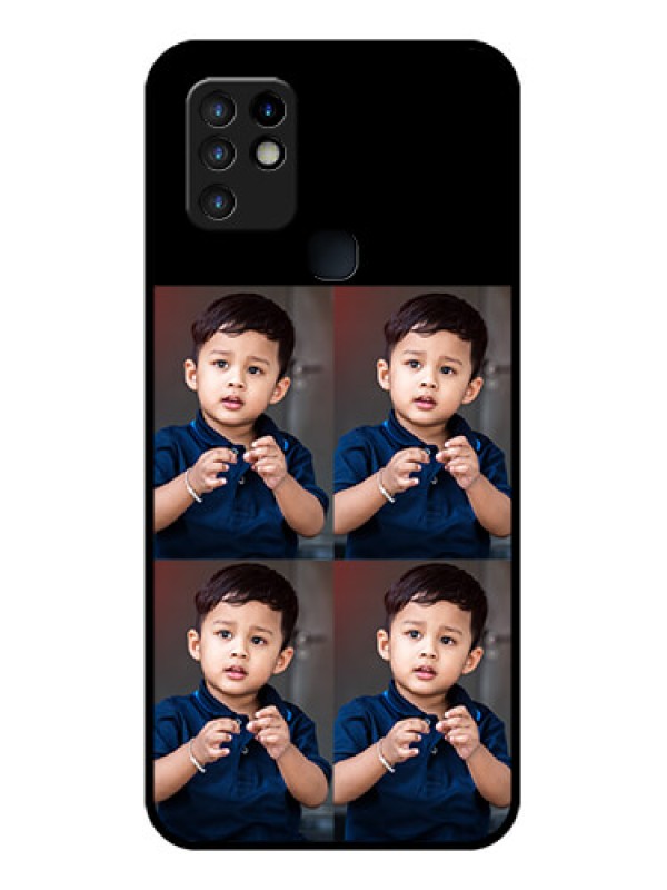 Custom Infinix Hot 10 4 Image Holder on Glass Mobile Cover