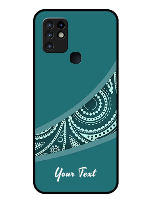 Custom Infinix Hot 10 Photo Printing on Glass Case - semi visible floral Design