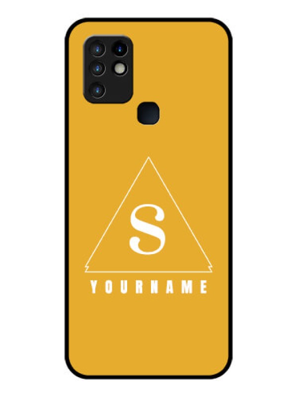 Custom Infinix Hot 10 Personalized Glass Phone Case - simple triangle Design