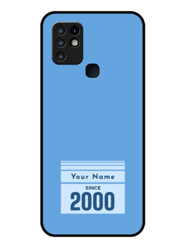 Custom Infinix Hot 10 Custom Glass Mobile Case - Custom Year of birth Design