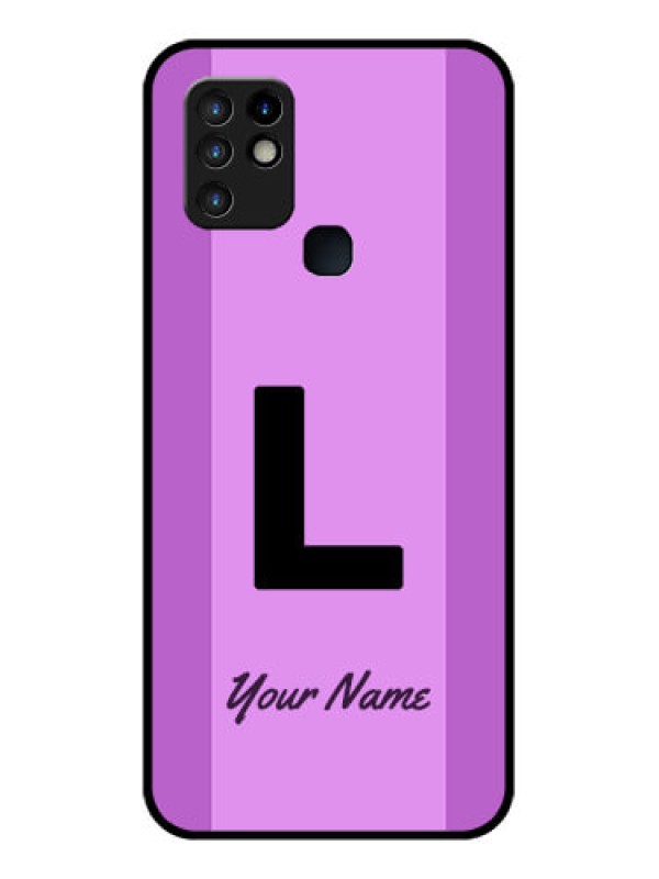 Custom Infinix Hot 10 Custom Glass Phone Case - Tricolor custom text Design