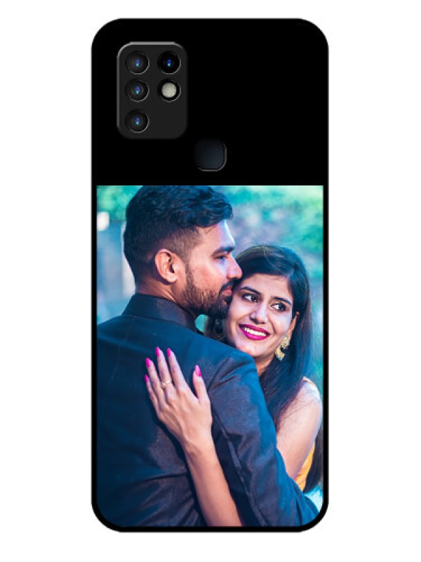 Custom Infinix Hot 10 Custom Glass Phone Case - Upload Full Picture With Custom Color Design