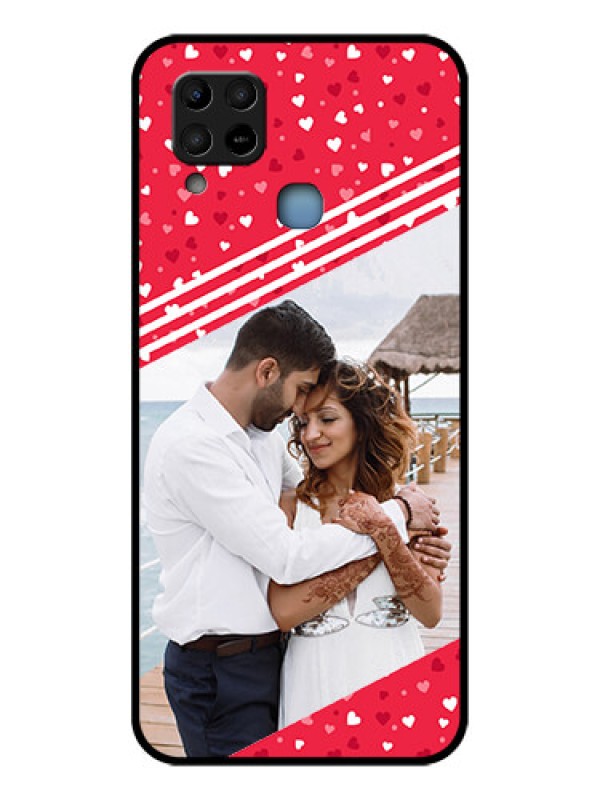 Custom Infinix Hot 10s Custom Glass Mobile Case - Valentines Gift Design