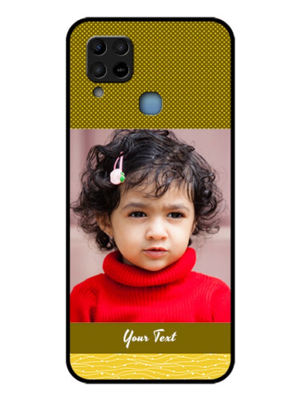 Custom Infinix Hot 10s Custom Glass Phone Case - Simple Green Color Design